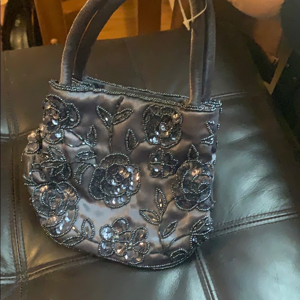 Flower Silver/Sparkly Mini Bag